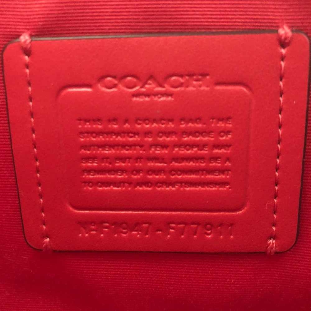 Coach red satchel purse style # 77911 - Picture 7 of 7